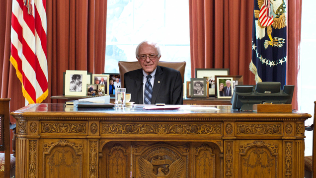 Illustration for article titled Look Away, Bernie Voters. These Photoshops Of Bernie Sanders In The White House Will Be Too Painful.